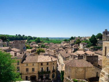 Panoramic view of Saint Emilion near Bordeaux France