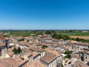 Panoramic view of Saint Emilion near Bordeaux France