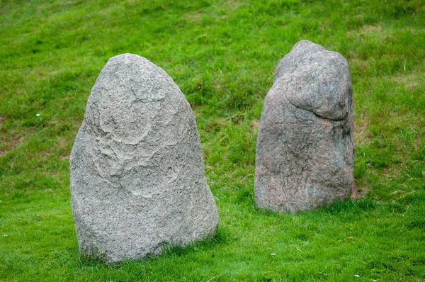 Стародавні Рунічні Камені Вішають Данії — стокове фото