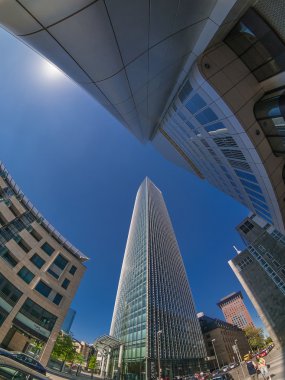 Frankfurt şehir sokak görünümü