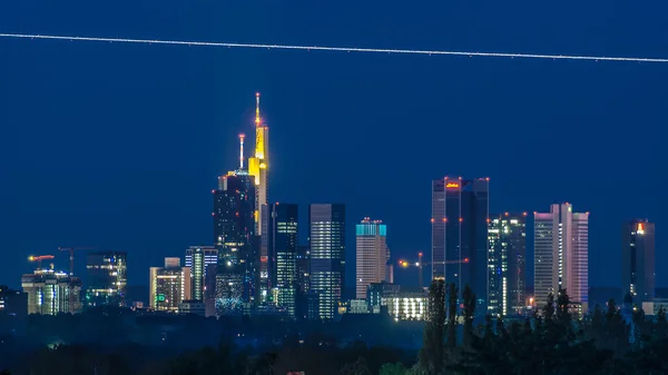 Frankfurt skyline on early morning — Stock Photo, Image
