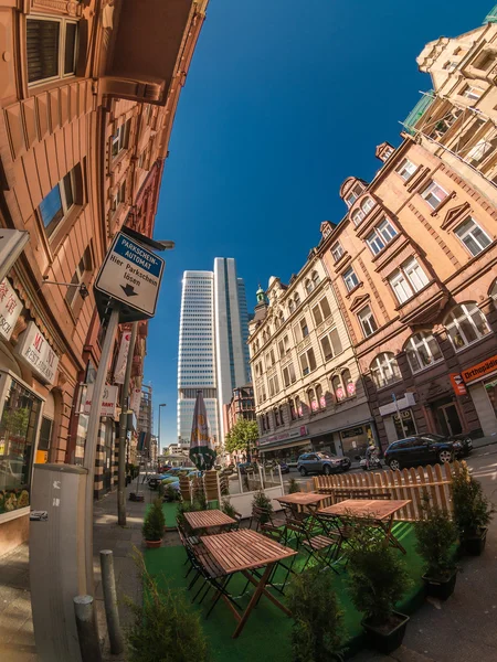 Frankfurt city street view — Stock Photo, Image