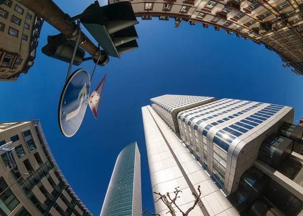 Frankfurt city street view — Stock Photo, Image