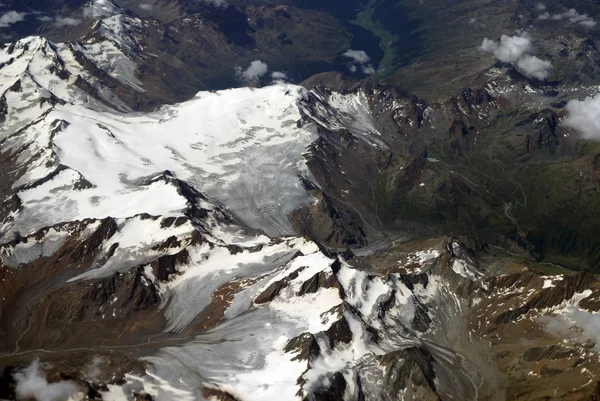 Luftaufnahme der Alpen — Stockfoto