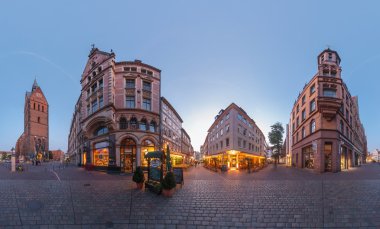 Hannover. Marktplatz. 360 derece panorama.