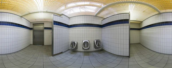 Urinals in public toilet — Stock Photo, Image