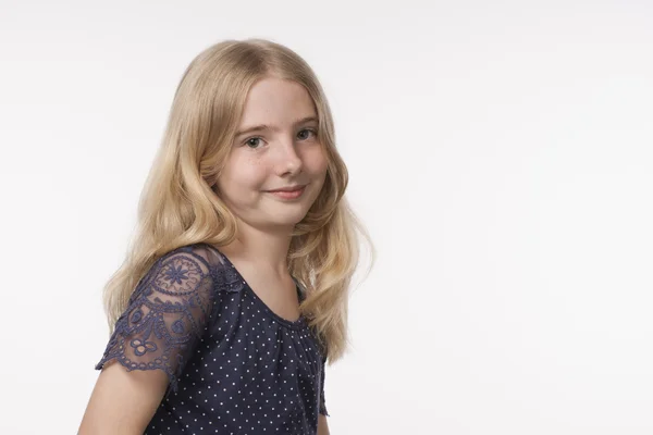 Portrait of a smiling little girl — Stock Photo, Image