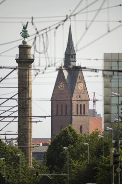 Hannover marktkirche ve waterloo sütun