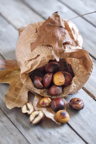 Castagne arrosto — Foto Stock