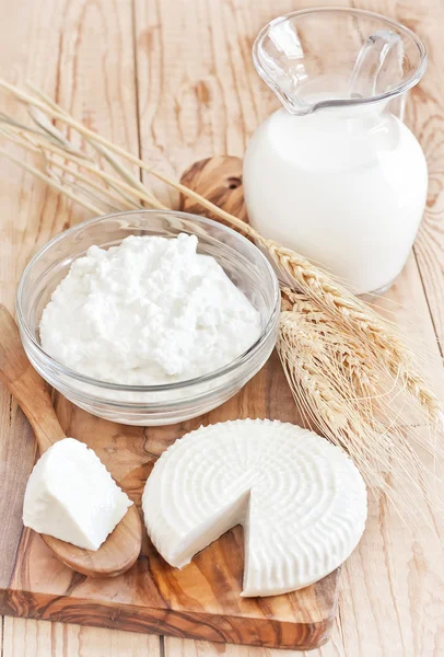 Dairy products and grains — Stock Photo, Image