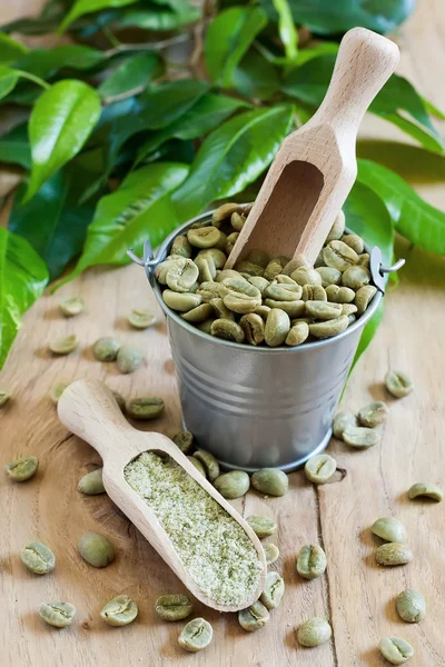 Groene koffie — Stockfoto