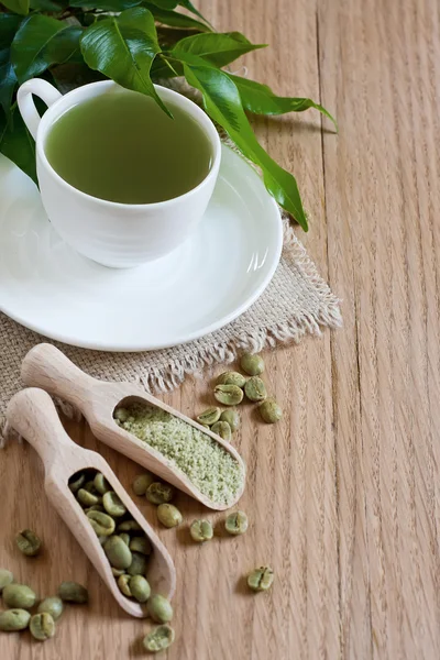 Rohkaffee Hintergrund — Stockfoto