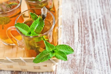 turlish çay nane arka plan