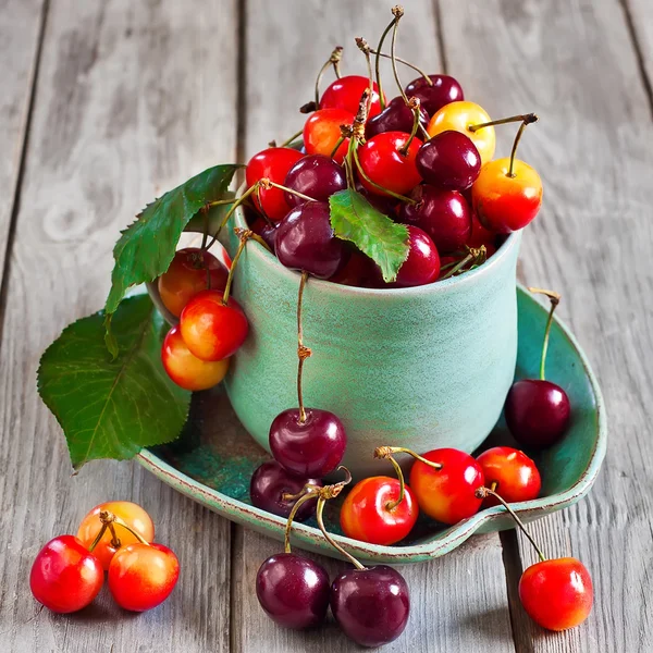 Cherry in a cup — Stock Photo, Image