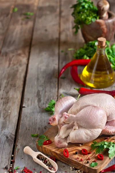 Raw chicken background — Stock Photo, Image