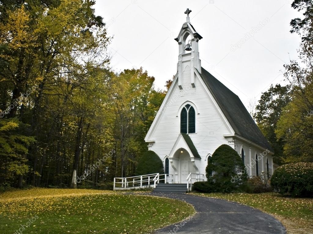 Country church in fall color