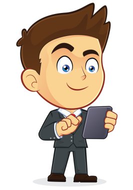 Businessman Holding Tablet PC