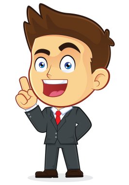 yukarı doğru işaret eden işadamı