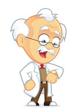 Profesör saatine bakıyor