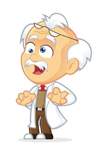 Crazy Professor — Stock Vector