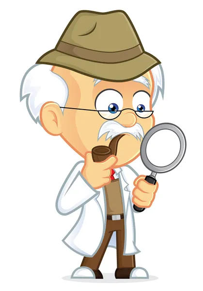 Profesor Detective — Vector de stock