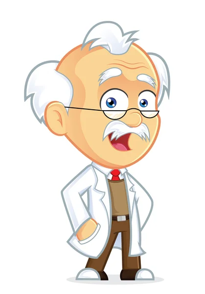 Professor with Hand in Pocket — Stock Vector