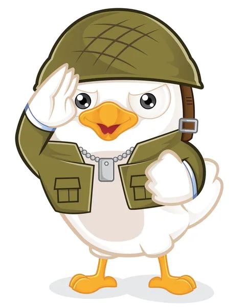 Ejército de aves blancas — Vector de stock