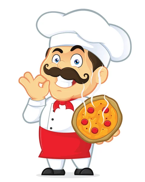 Chef de Pizza — Vector de stock