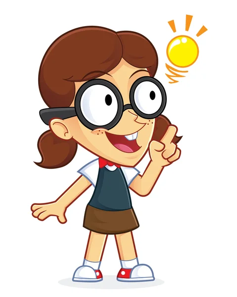 Girl Geek Creative Idea — Stock Vector