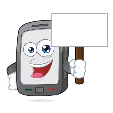 bir tabela holding smartphone