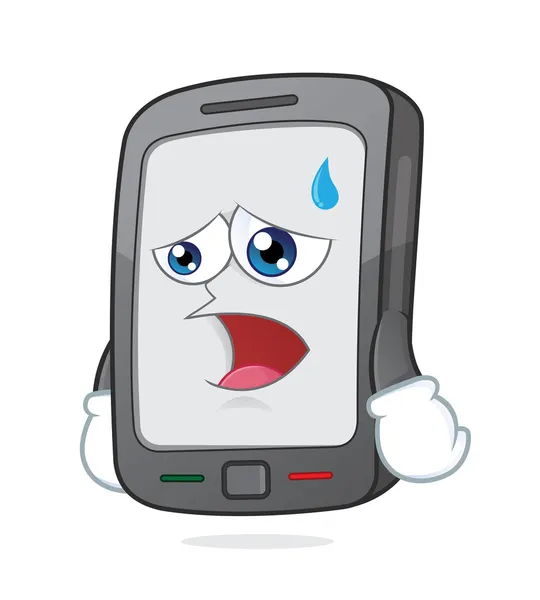 สมาร์ทโฟนป่วย — ภาพเวกเตอร์สต็อก