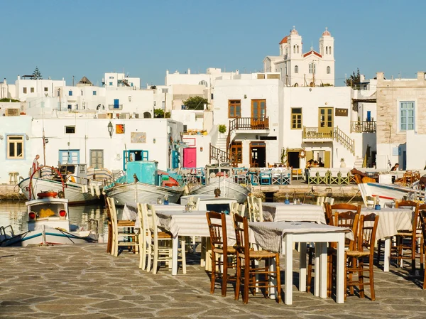 Taverna greca al porto — Foto Stock