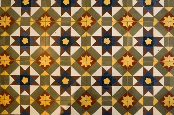 Vintage ceramic floor tiles. close-up — Stock Photo, Image