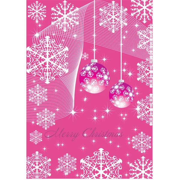 Vintage card with Christmas balls — Stock Vector