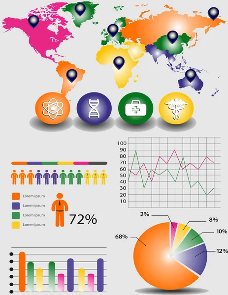 Esquema y siluetas del color naranja — Vector de stock