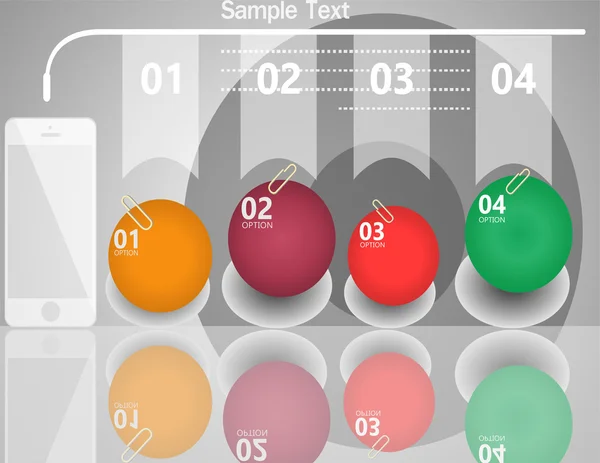 电话与球的杂项的颜色 — 图库矢量图片