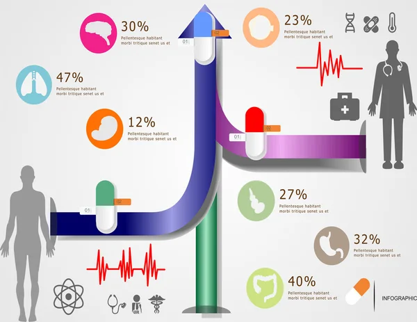 Capsules sur les mains et les corps — Image vectorielle