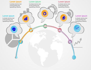 Küre ve yukarıdaki bulutlar