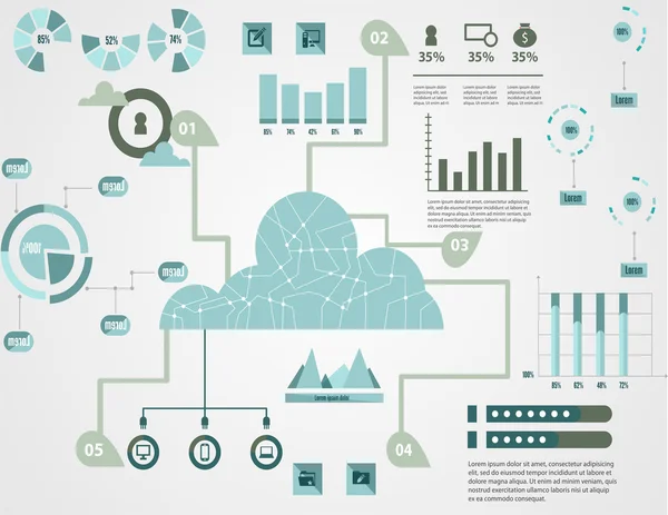 Esquemas y flechas direccionales — Vector de stock