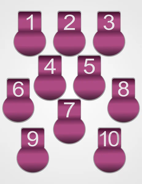 Huruf dan angka dalam sebuah persegi lingkaran - Stok Vektor