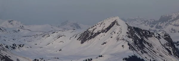 Vista Una Montagna Inverno — Foto Stock