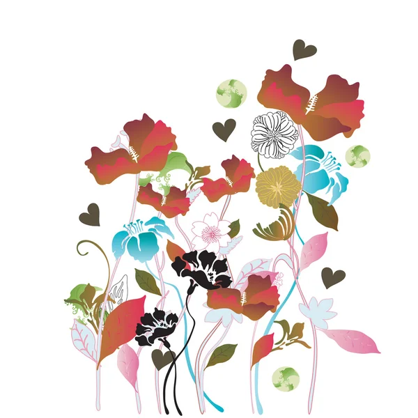 Fondo floral — Vector de stock