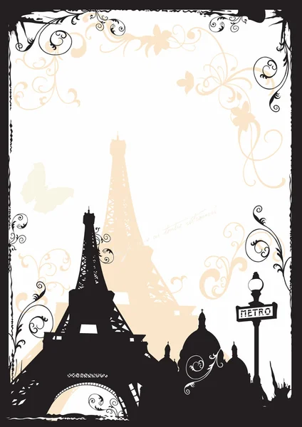 Torre Eiffel — Vector de stock