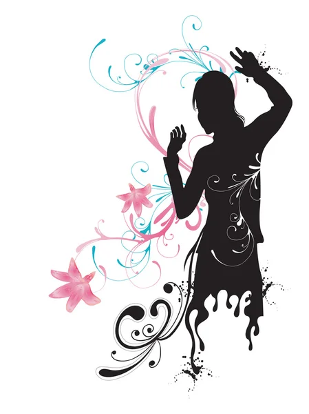 Silhouette féminine — Image vectorielle