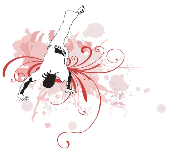 Bailarina de capoeira — Archivo Imágenes Vectoriales