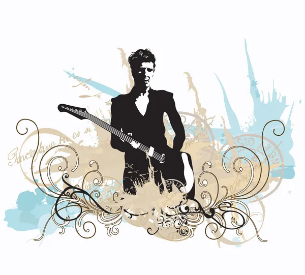 Guitariste — Image vectorielle