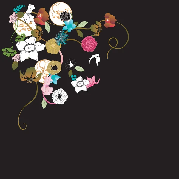 Fondo floral — Vector de stock