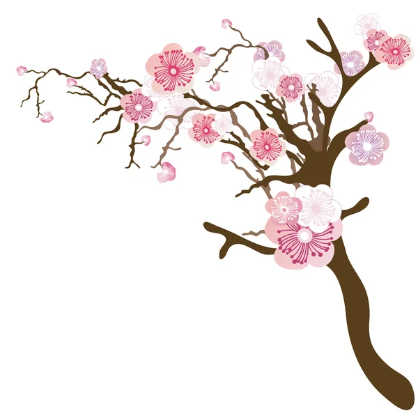 Árvore floral — Vetor de Stock