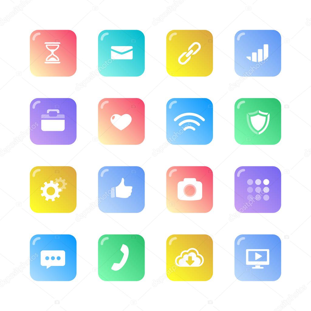 Colorful Icons For Mobile Phone Homepage