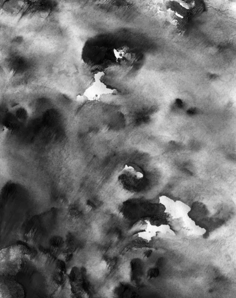 Fundo cinza branco com textura de aquarela macia. Monocromático abstracto pintado à mão. Design para tecido, têxteis, papel de parede, sala de bebê, embalagem, papel. — Fotografia de Stock